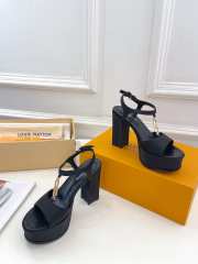 Louis Vuitton high-heeled sandals in black 11cm  - 4