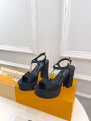 Louis Vuitton high-heeled sandals in black 11cm  - 3