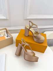 Louis Vuitton high-heeled sandals in coppery pink 11cm - 4