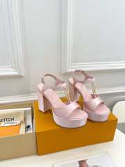 Louis Vuitton high-heeled sandals in light pink 11cm - 1