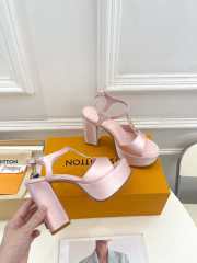 Louis Vuitton high-heeled sandals in light pink 11cm - 6