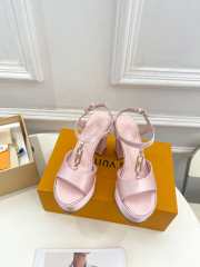 Louis Vuitton high-heeled sandals in light pink 11cm - 5