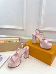 Louis Vuitton high-heeled sandals in light pink 11cm - 3