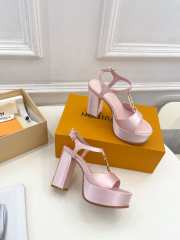 Louis Vuitton high-heeled sandals in light pink 11cm - 2