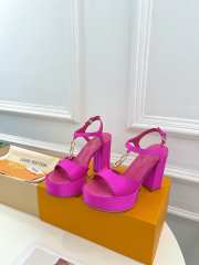 Louis Vuitton high-heeled sandals in pink 11cm - 5