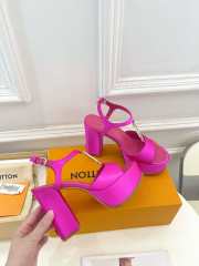 Louis Vuitton high-heeled sandals in pink 11cm - 4