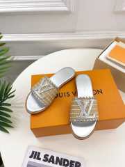 Louis Vuitton Slippers In Silver - 4