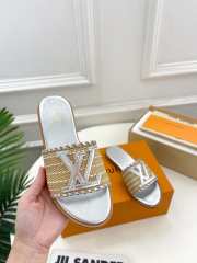 Louis Vuitton Slippers In Silver - 3