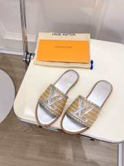 Louis Vuitton Slippers In Silver - 2