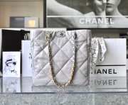 Chanel Shopping Bag 19 In White 30x37x10cm - 1