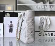 Chanel Shopping Bag 19 In White 30x37x10cm - 3