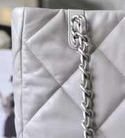 Chanel Shopping Bag 19 In White 30x37x10cm - 6