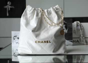 Chanel 22 Tote Bag In White 48x45x10cm  