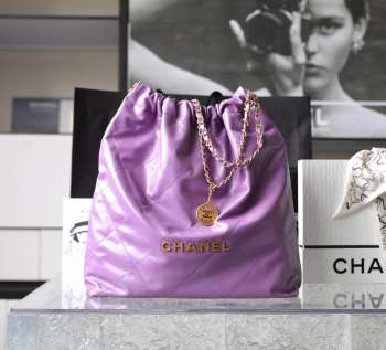 Chanel 22 Tote Bag In Purple 48x45x10cm