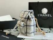 Chanel 22K Duma Tweed & Gold-Tone Metal Backpack In White - 4