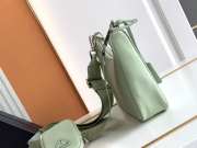 Prada nylon hobo with silver buckle in light green 22x12x6cm - 2