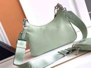 Prada nylon hobo with silver buckle in light green 22x12x6cm - 3