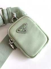 Prada nylon hobo with silver buckle in light green 22x12x6cm - 5