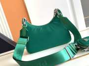 Prada nylon hobo with silver buckle in green 22x12x6cm - 5