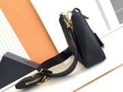 Prada nylon hobo with gold buckle in black 22x12x6cm - 2