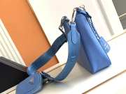 Prada nylon hobo with silver buckle in blue 22x12x6cm - 2