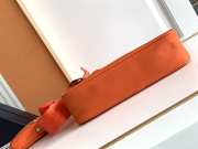 Prada nylon hobo with silver buckle in orange 22x12x6cm - 4