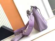 Prada nylon hobo with silver buckle in purple 22x12x6cm - 2