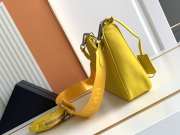 Prada nylon hobo with silver buckle in yellow 22x12x6cm - 6