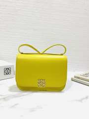 Loewe Goya Leather In Yellow 19x6x13.5cm - 2