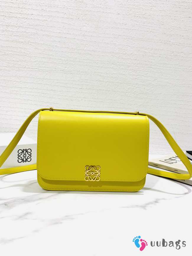 Loewe Goya Leather In Yellow 22.5x6.5x15.5cm - 1