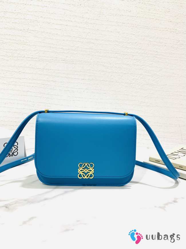 Loewe Goya Leather In Blue 19x6x13.5cm - 1