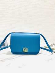 Loewe Goya Leather In Blue 19x6x13.5cm - 1