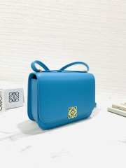 Loewe Goya Leather In Blue 19x6x13.5cm - 2