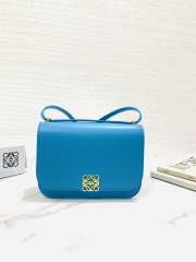 Loewe Goya Leather In Blue 19x6x13.5cm - 3