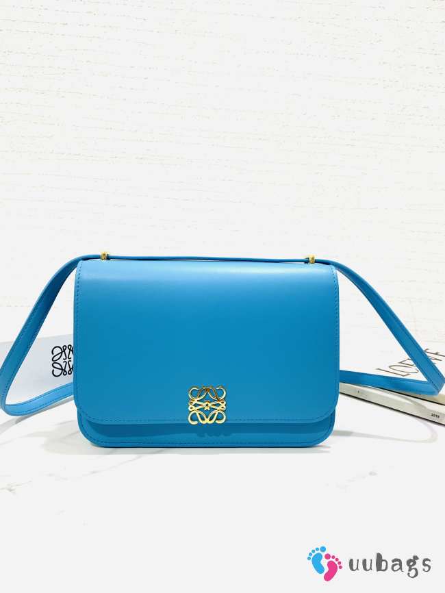 Loewe Goya Leather In Blue 22.5x6.5x15.5cm - 1