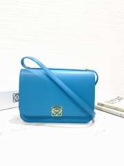 Loewe Goya Leather In Blue 22.5x6.5x15.5cm - 5