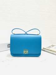 Loewe Goya Leather In Blue 22.5x6.5x15.5cm - 4