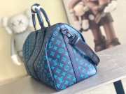 LV Keepall Bandoulière Monogram Shadow In Blue 50x29x23cm  - 6