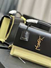 YSL sunset woc in black & yellow 25x18x5cm - 4