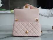 Chanel mini flap bag in pink pastel 13x20x7cm - 2