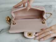 Chanel mini flap bag in pink pastel 13x20x7cm - 3