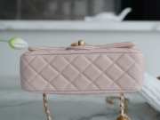 Chanel mini flap bag in pink pastel 13x20x7cm - 5