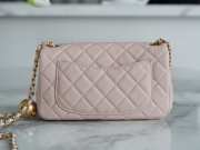 Chanel mini flap bag in pink pastel 13x20x7cm - 4