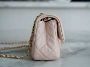 Chanel mini flap bag in pink pastel 13x20x7cm - 6