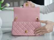 Chanel mini flap bag in pink 13x20x7cm - 2