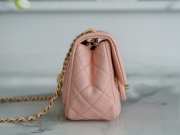 Chanel mini flap bag with gold hardware in orange pastel 13x18x7cm - 6