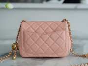 Chanel mini flap bag with gold hardware in orange pastel 13x18x7cm - 5