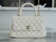 Chanel 23P Coco Handle In White 14x24x10cm - 1