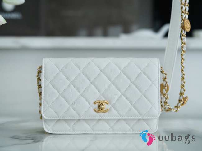 Chanel Woc 22A With gold Hardware In White 19x3x12cm - 1