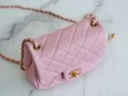 Chanel mini flap bag with gold hardware in pink pastel 13x18x7cm - 5